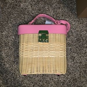 NWOT Basket Crossbody with leather strap